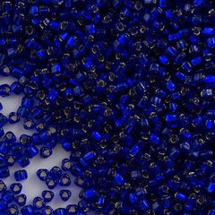 Miyuki Triangle Seed Bead 8/0 Silver Lined Cobalt Blue 23g Tube (20)