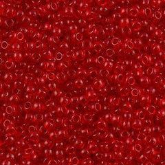 50g toho Round Seed Bead 8/0 Transparent Ruby (5B)