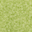 Toho Round Seed Bead 8/0 Transparent Matte Citrus Spritz 2.5-inch tube (15F)