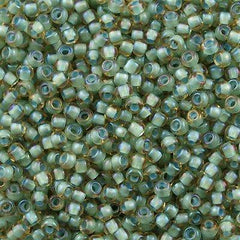 50g Toho Round Seed Bead 8/0 Inside Color Lined Sea Foam Topaz (952)