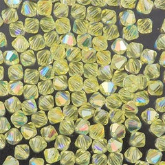 144 Preciosa Crystal 3mm Bicone Bead Jonquil AB (80100AB)