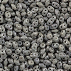Super Duo 2x5mm Two Hole Beads Jet Luster 22g Tube (03000JL)