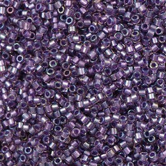25g Miyuki Delica Seed Bead 11/0 Inside Dyed Color Amethyst Violet DB1754