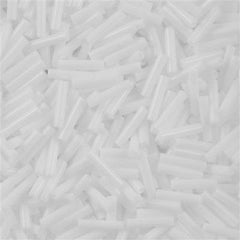 25g Toho 9mm Bugle Seed Bead Opaque White (41)