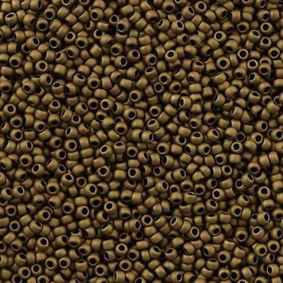 Toho Round Seed Bead 15/0 Matte Soft Brown 2.5-inch Tube (702)
