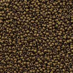 Toho Round Seed Bead 15/0 Matte Soft Brown 2.5-inch Tube (702)