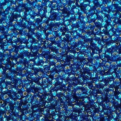 8-25, Miyuki 22g Silver Lined Capri Blue
