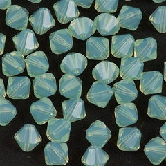 24 TRUE CRYSTAL 6mm Bicone Bead Chrysolite Opal (294)