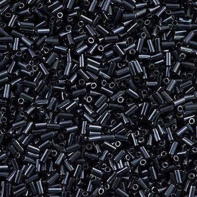 Miyuki 3mm Bugle Bead Metallic Gunmetal 5-inch Tube (451)