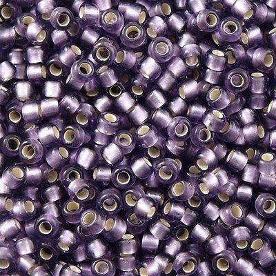 50g Toho Round Seed Beads 11/0 Silver Lined Transparent Matte Amethyst (39F)