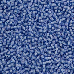 Toho Round Seed Bead 11/0 Inside Color Lined White Light Blue 2.5-inch Tube (933)