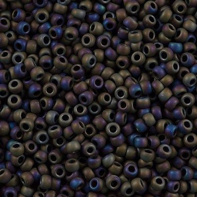 Toho Round Seed Bead 8/0 Matte Blue Purple Iris 5.5-inch tube (615)