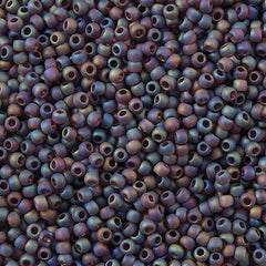 50g toho Round Seed Bead 8/0 Transparent Matte Dark Amethyst AB 30g (166CF)