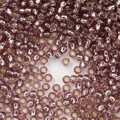 50g Toho Round Seed Beads 11/0 Silver Lined Amethyst (26)