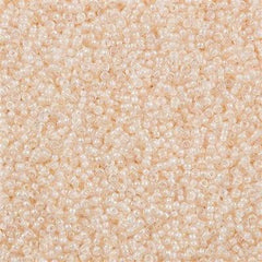 Miyuki Round Seed Bead 15/0 Inside Color Lined Pale Peach AB 2-inch Tube (281)