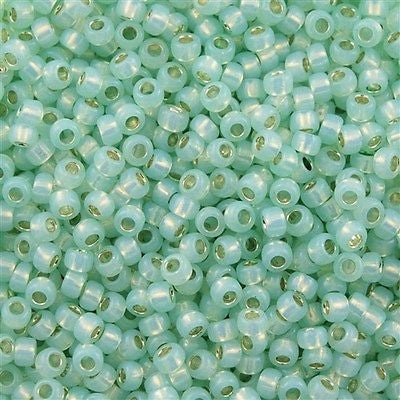 Toho Round Seed Beads 6/0 Ceylon Mint Silver Lined 2.5-inch tube (2118)