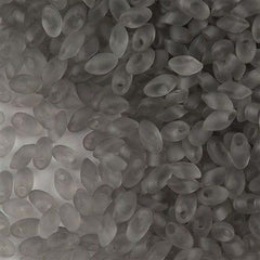 Miyuki Long Magatama Seed Bead Transparent Matte Pale Gray 8g Tube (2106F)