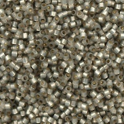 Miyuki Delica Seed Bead 11/0 Opal Silver Lined Dyed Taupe 2-inch Tube DB630