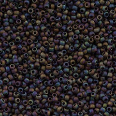 50g Toho Round Seed Beads 11/0 Opaque Matte Oxblood AB (406F)
