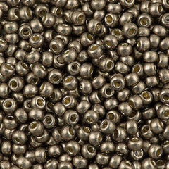 Miyuki Round Seed Bead 6/0 Duracoat Galvanized Pewter 20g Tube (4222)