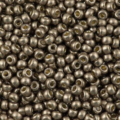 Miyuki Round Seed Bead 6/0 Duracoat Galvanized Dyed Pewter 20g Tube (4222)