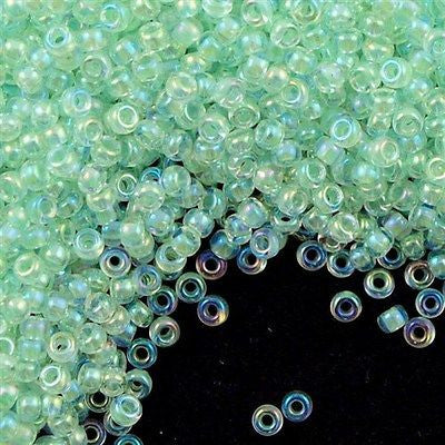 11-271, Miyuki 22g Light Mint Lined Crystal AB
