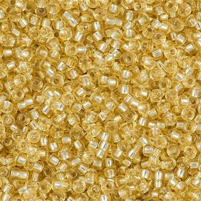 Miyuki Round Seed Bead 11/0 Silver Lined Pale Gold 22g Tube (2)