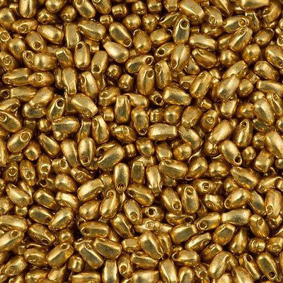Miyuki Long Drop Seed Bead Duracoat Galvanized Gold 24g Tube (4202)