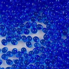 Miyuki Drop Fringe Seed Bead Clear Medium Blue 24g Tube (150)
