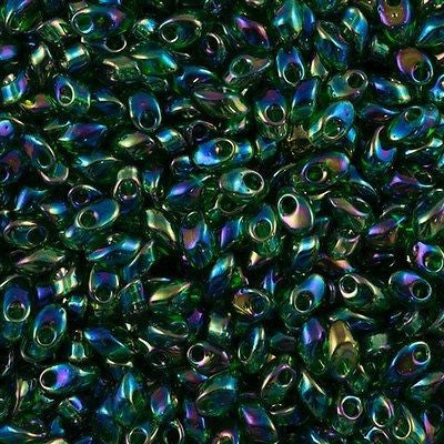 Miyuki Kmg 038 Transparent Green Luster 8 5g Long Magatama...
