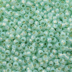 50g Toho Round Seed Beads 6/0 Ceylon Mint Silver Lined (2118)