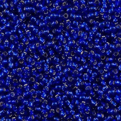 Toho Round Seed Bead 11/0 Silver Lined Cobalt 2.5-inch Tube (28)