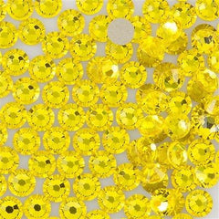 144 TRUE CRYSTAL Rose Flat Back SS20 Citrine (249)