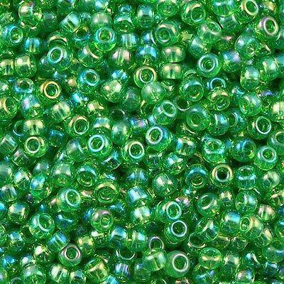 50g Miyuki Round Seed Bead 11/0 Transparent Light Green AB (179L)