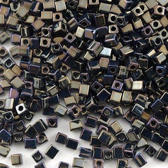 Miyuki 4mm Square Seed Bead Metallic Brown 19g Tube (458)
