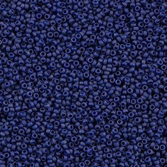 50g Miyuki Round Seed Bead 11/0 Opaque Matte Cobalt (2075)