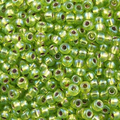 Miyuki Round Seed Bead 6/0 Silver Lined Chartreuse AB 20g Tube (1014)