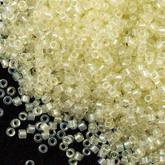 25g Miyuki Delica Seed Bead 11/0 Pearlized Light Lemonade DB1676