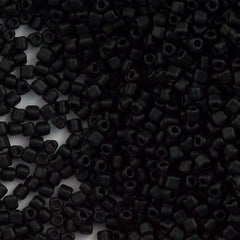 Miyuki Triangle Seed Bead 5/0 Opaque Matte Black 21g Tube (401F)