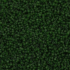 Miyuki Delica Seed Bead 11/0 Matte Opaque Dyed Dark Olive 2-inch Tube DB797