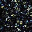 Miyuki Long Magatama Seed Bead Jet AB 8g Tube (4555)