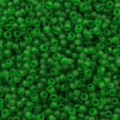 Toho Round Seed Bead 11/0 Transparent Matte Green Grass 2.5-inch Tube (7BF)