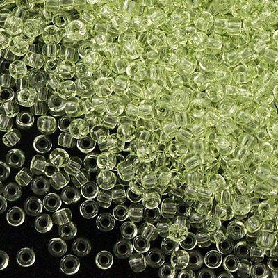 50g toho Round Seed Bead 8/0 Transparent Soft Lime (15)