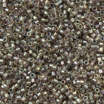 Miyuki Delica Seed Bead 11/0 Inside Dyed Color Mauve Cement 2-inch Tube DB1772