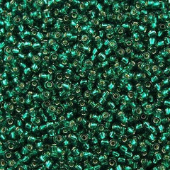 Miyuki Round Seed Bead 8/0 Silver Lined Emerald 22g Tube (17)