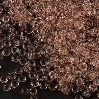 Toho Round Seed Beads 6/0 Transparent Rosaline 5.5-inch tube (11)