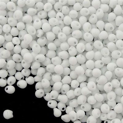 Miyuki Drop Fringe Seed Bead Matte White 24g Tube (402F)