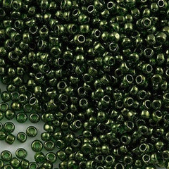Toho Round Seed Beads 6/0 Gold Luster Fern 2.5-inch tube (333)