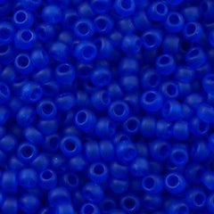 Toho Round Seed Bead 11/0 Transparent Matte Cobalt 2.5-inch Tube (8F)
