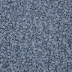 Miyuki Delica Seed Bead 11/0 Matte Crystal Glazed Luster Grey Fog 2-inch Tube DB381